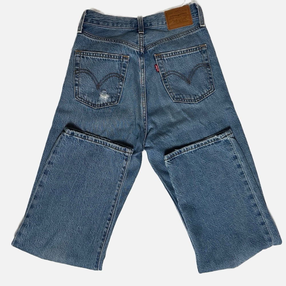 Levi's Ribcage Womens Jeans Waist 24 High rise Straight Ankle Light Wash - Picture 9 of 9